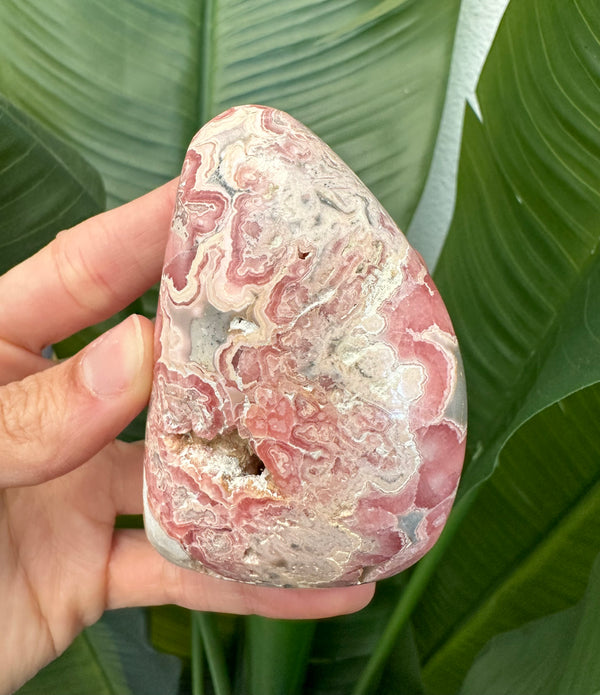 Rhodochrosite crystal freeform