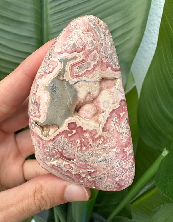 Rhodochrosite crystal freeform