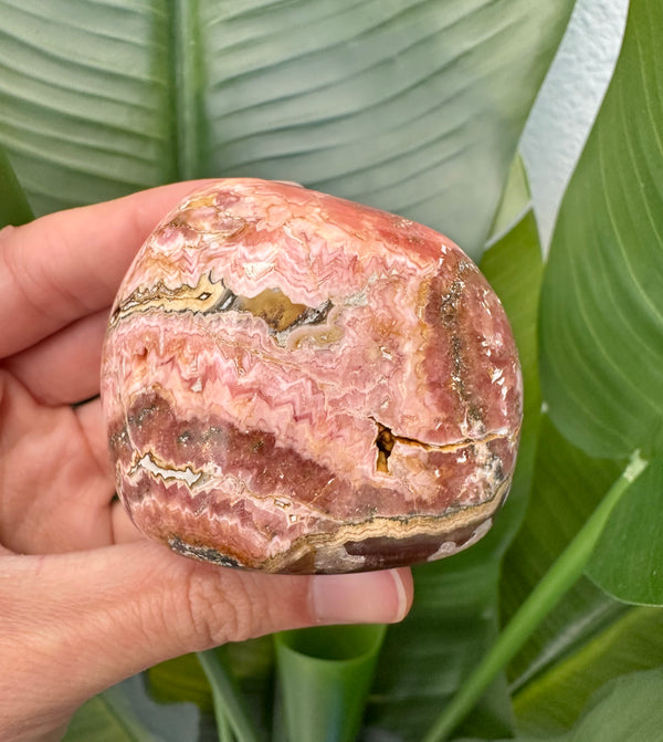 Rhodocrosite freeform crystal