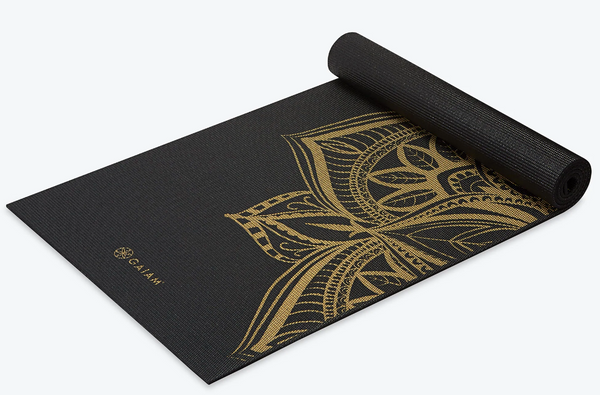 Gaiam PREMIUM METALLIC MEDALLION YOGA MAT (6MM)